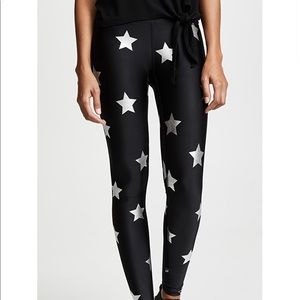 Terez silver star foil printed legging XS